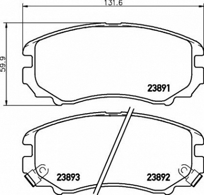 HELLA PAGID 8db355010991 -  Комплект тормозных колодок, дисковый тормоз